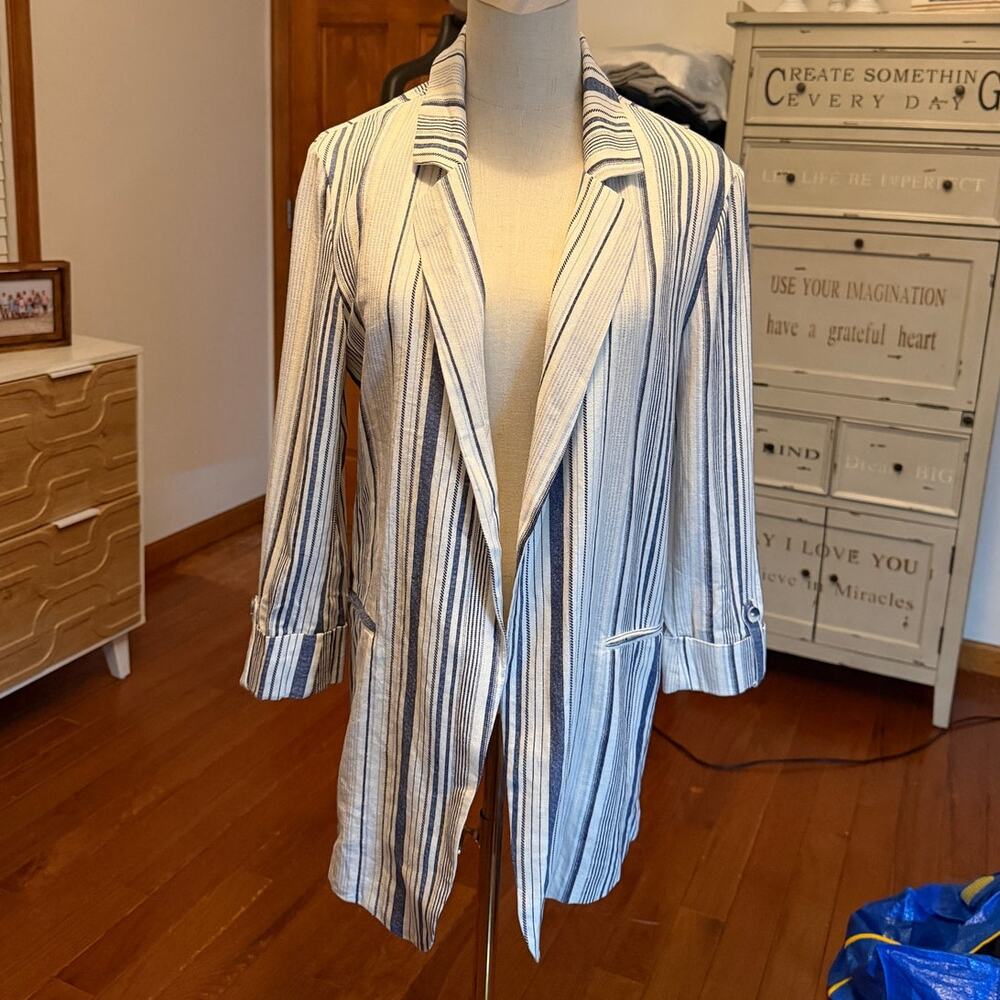 BNWT Stoosh by 26 International Linen Blend Womenʼs Blazer Size M